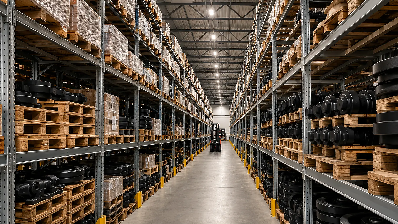 VANROCK warehouse — undercarriage parts in stock